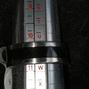 Mens stainless steel And Black Enamel ring